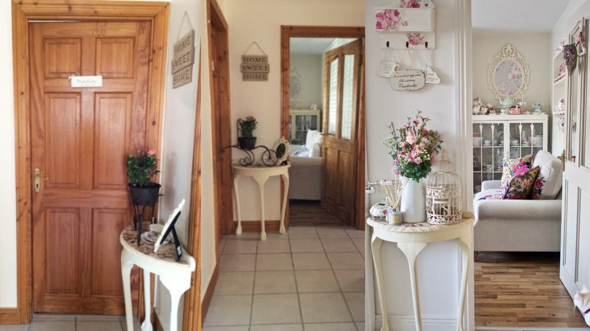 Painted skirting before and after 