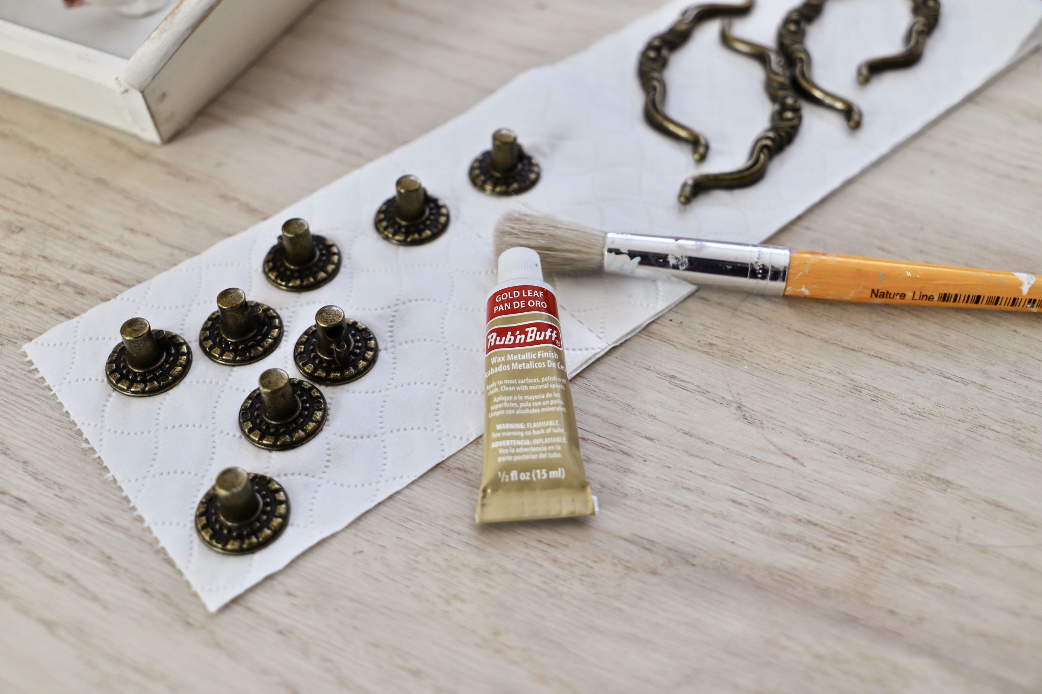 Rub n' Buff in gold leaf 