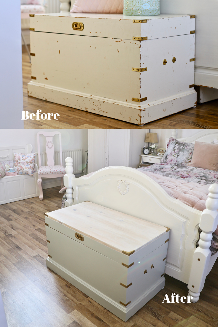 DIY blanket box makeover