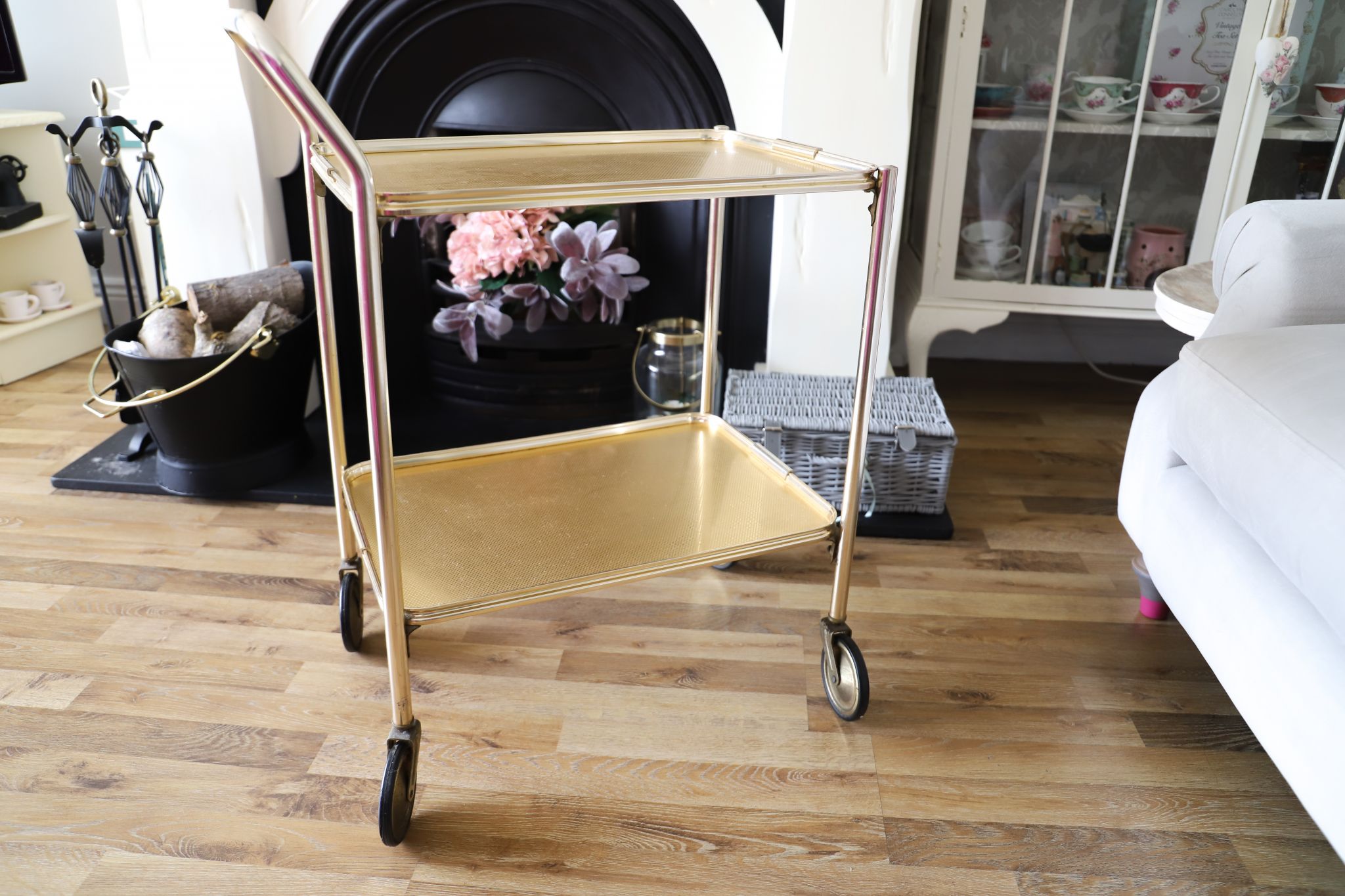 restoring an old bar cart