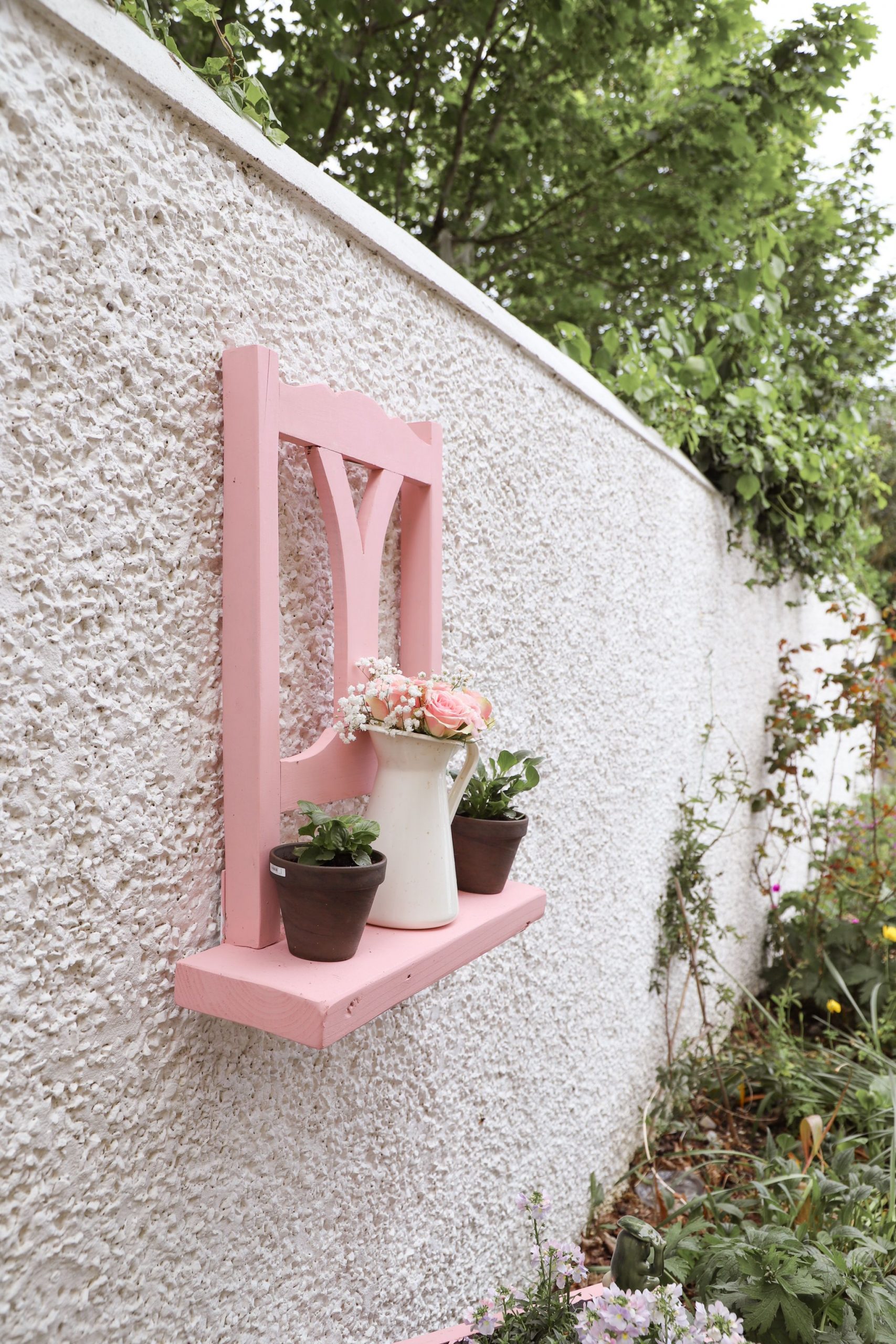 Turn a chair into a flower pot