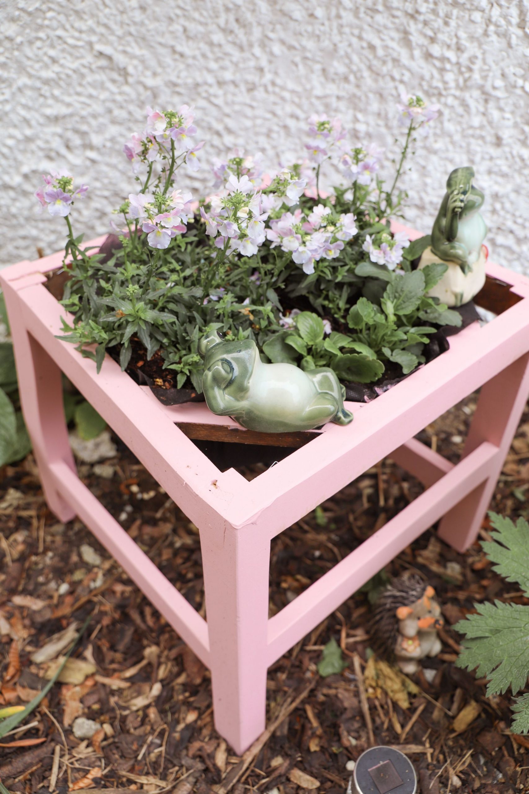 Turn a chair into a flower pot