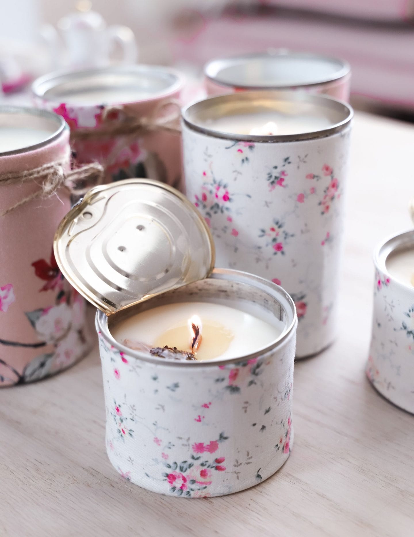 How to transform tin cans into soy candles Dainty Dress Diaries