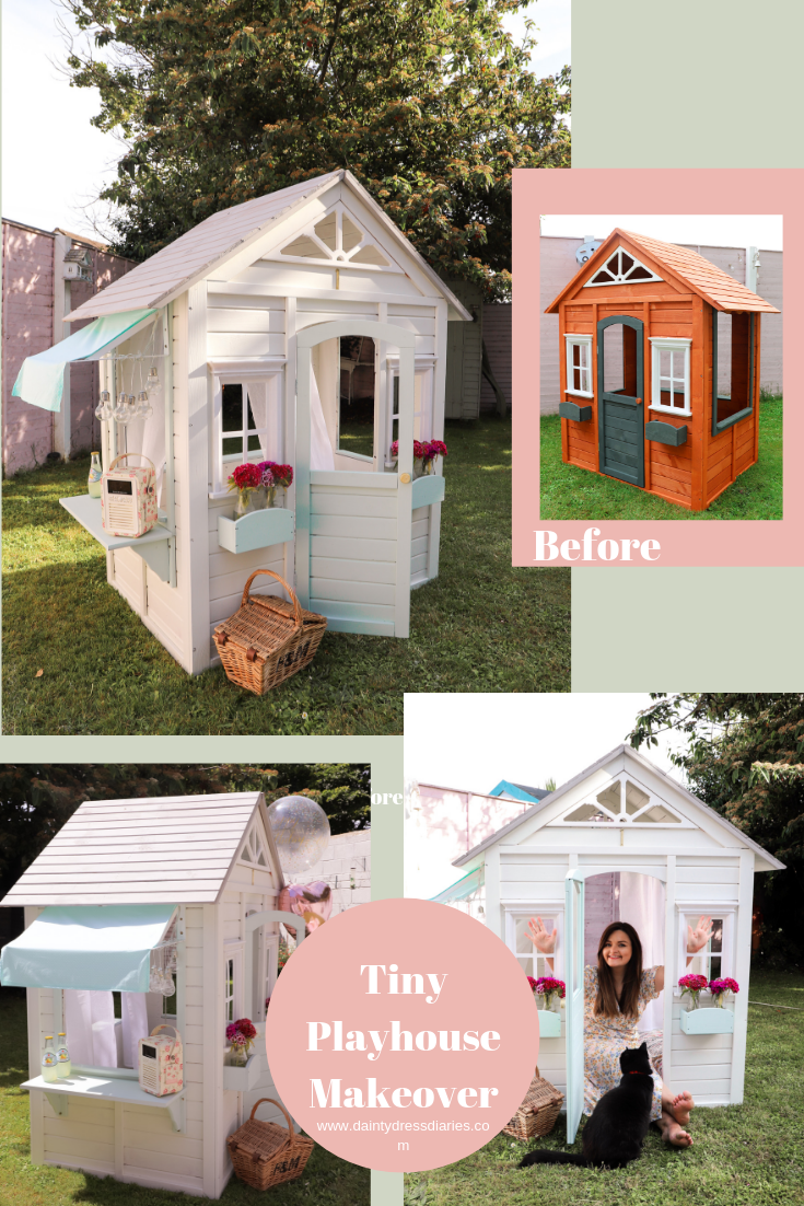 DIY cubby house makeover before and after