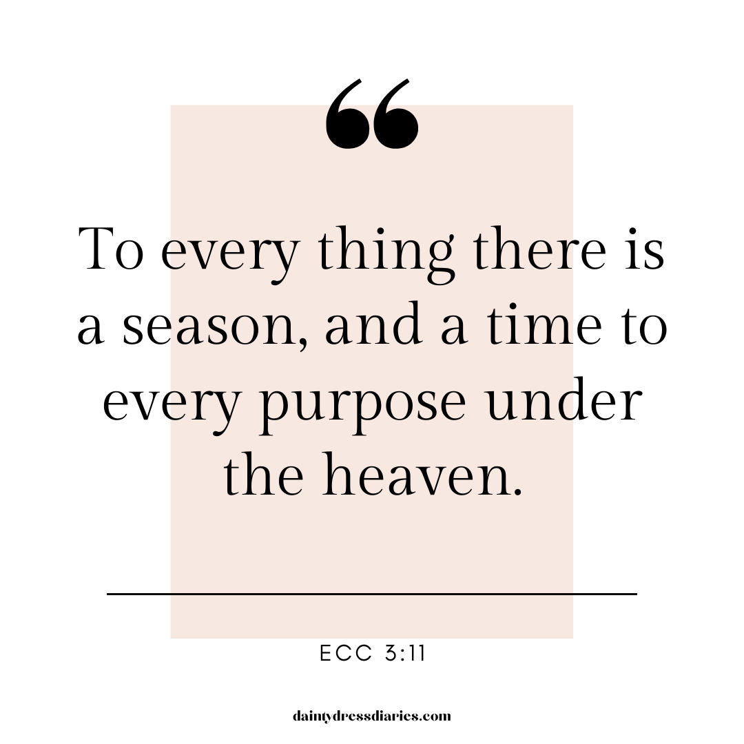 To everything there is a season quote