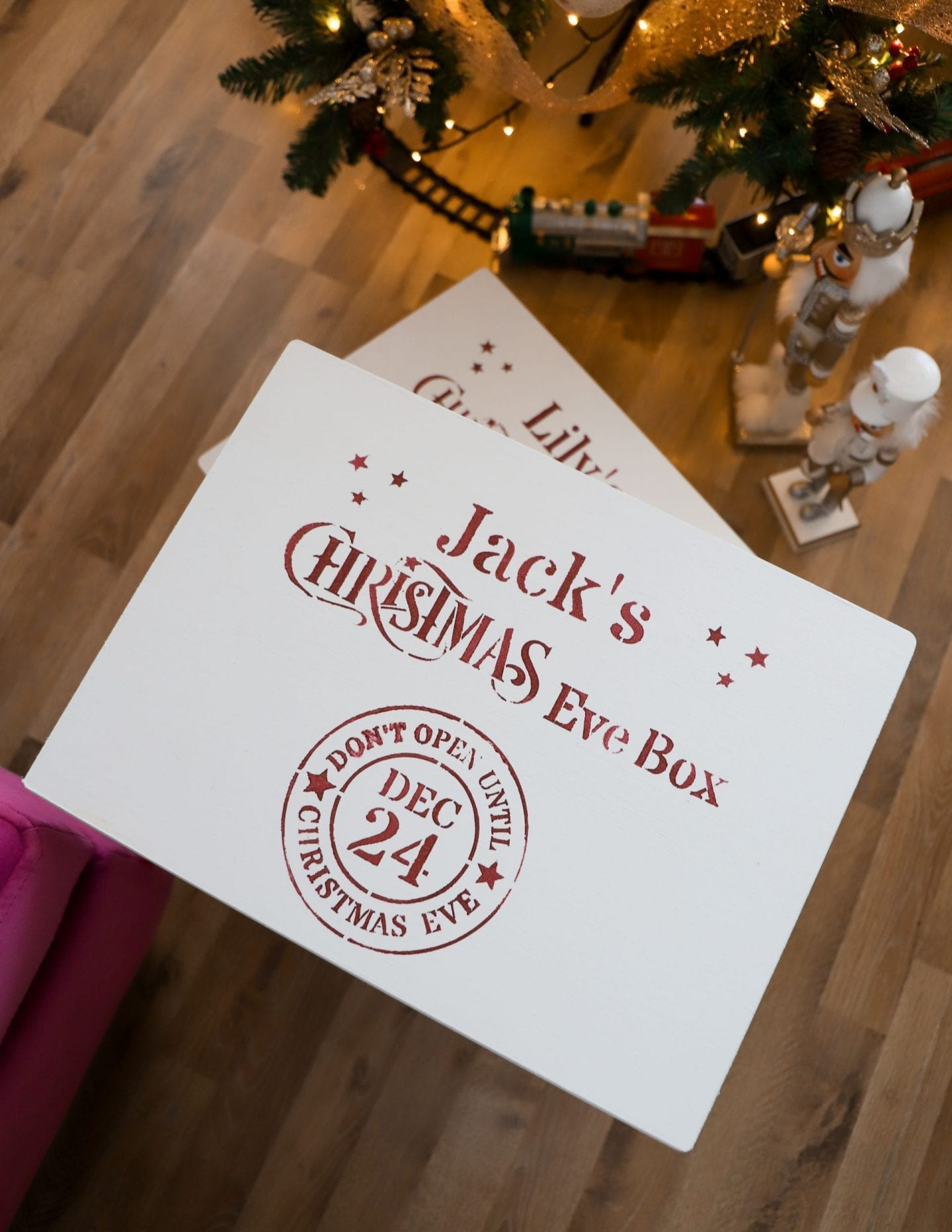 DIY Personalised Wooden Christmas Eve Box