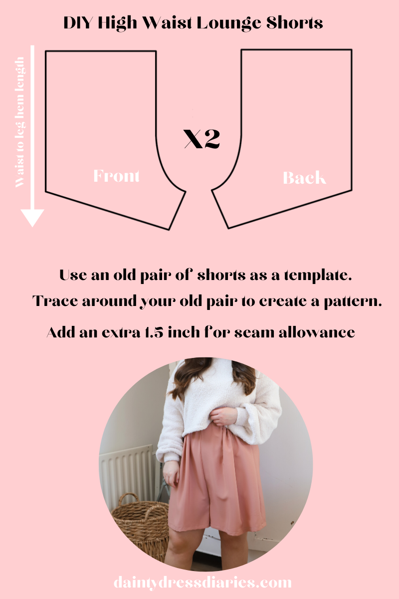 DIY High Waist Lounge Shorts
