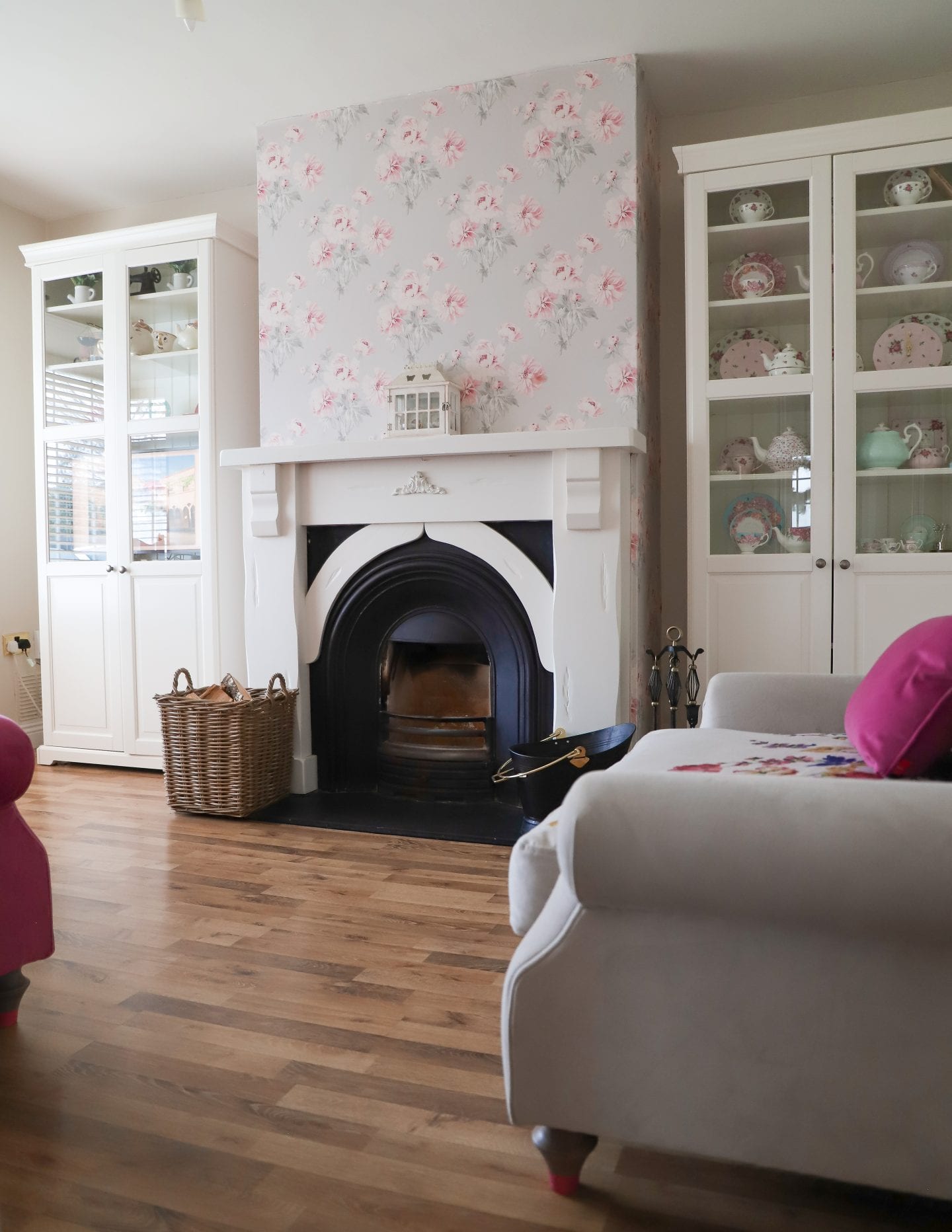 Painted fireplace surround