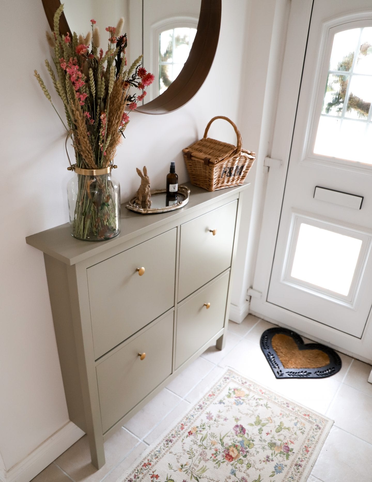 Boho Ikea Hemnes Shoe Cabinet Makeover