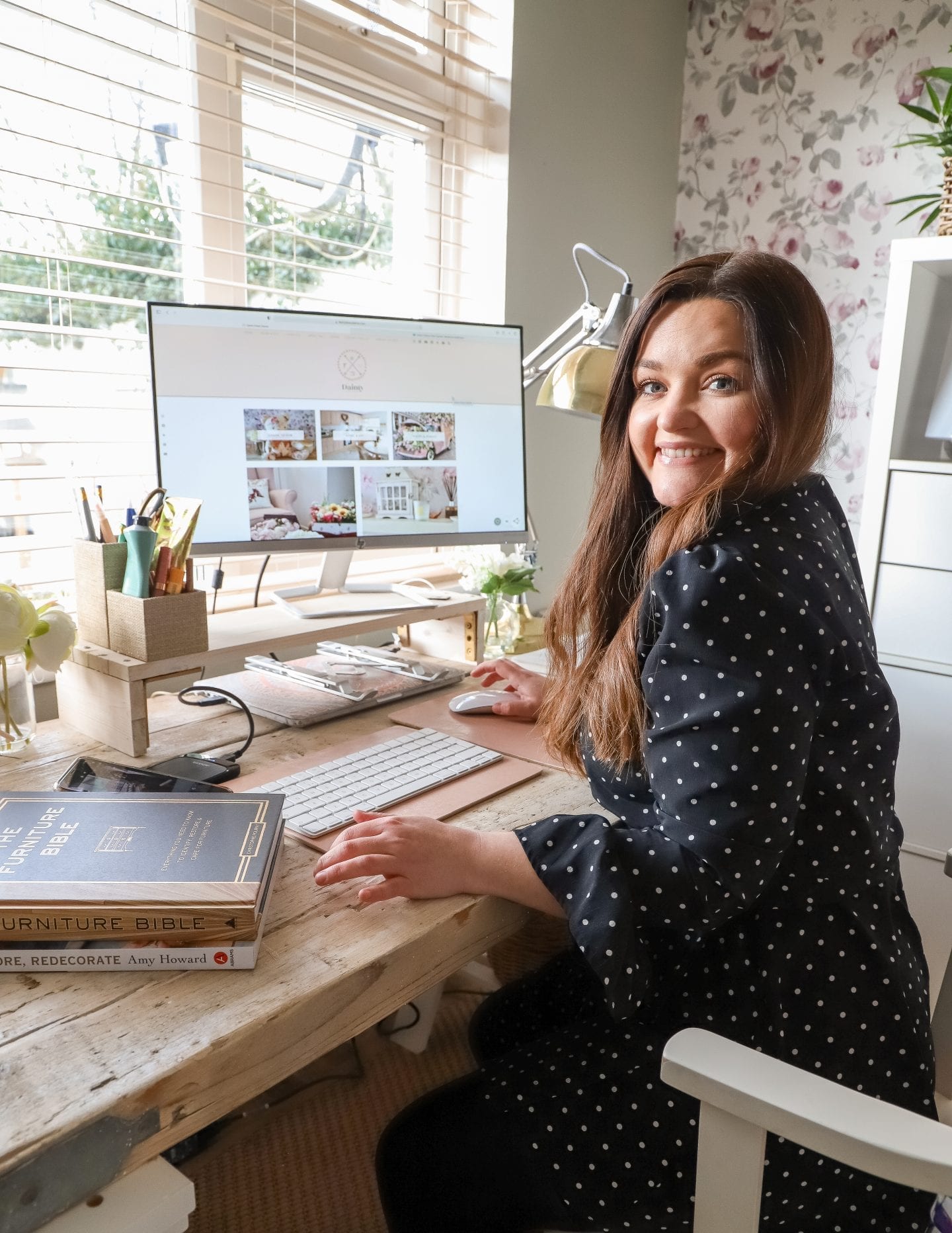 Work from home desk set up