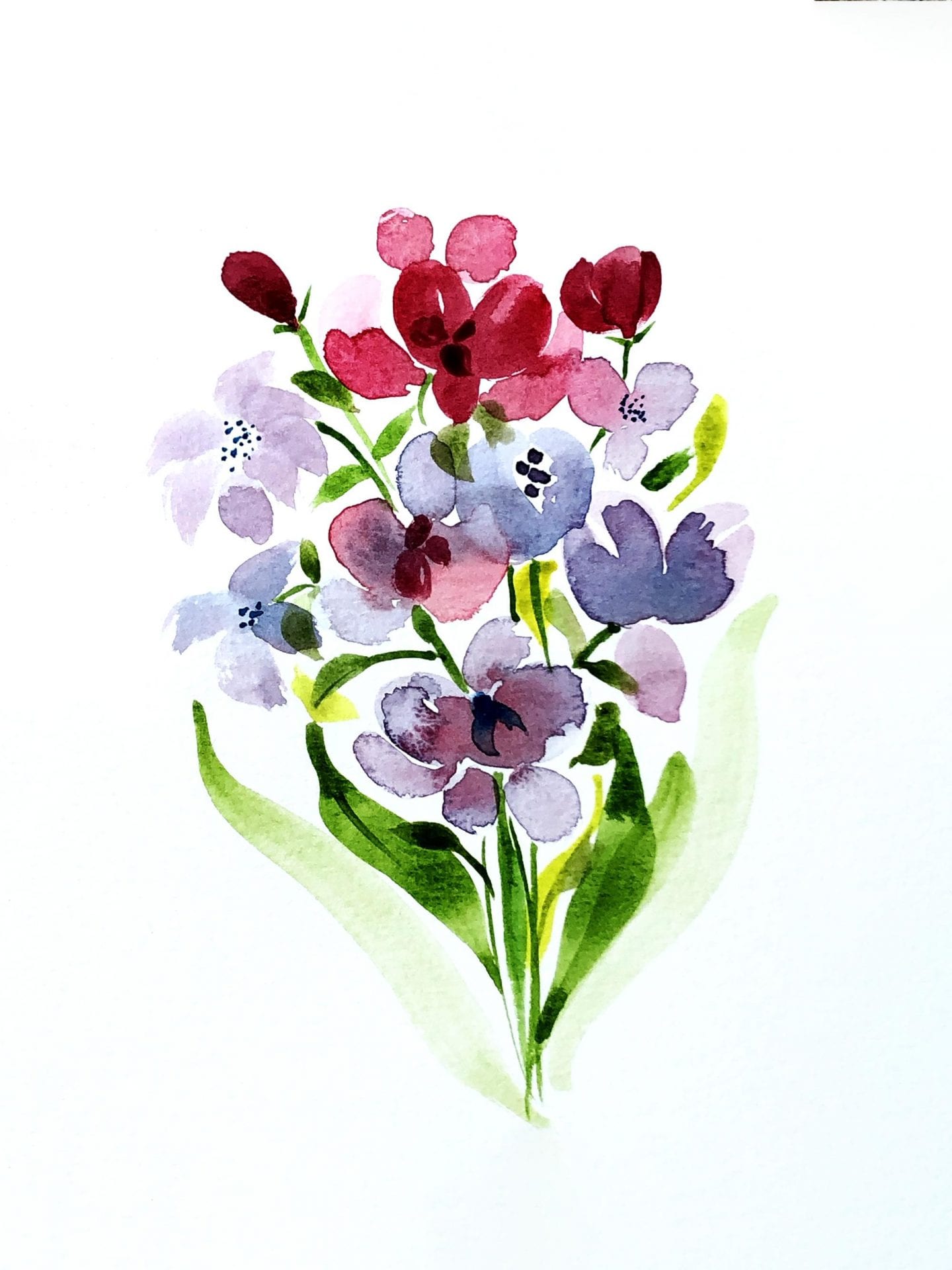 How to Paint: Watercolor Loose Florals.