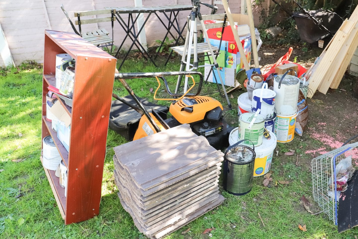 Garden decluttering.