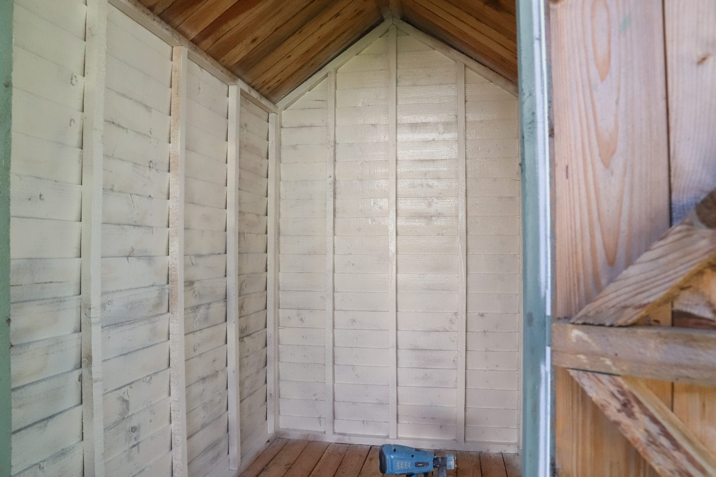 Painting a shed