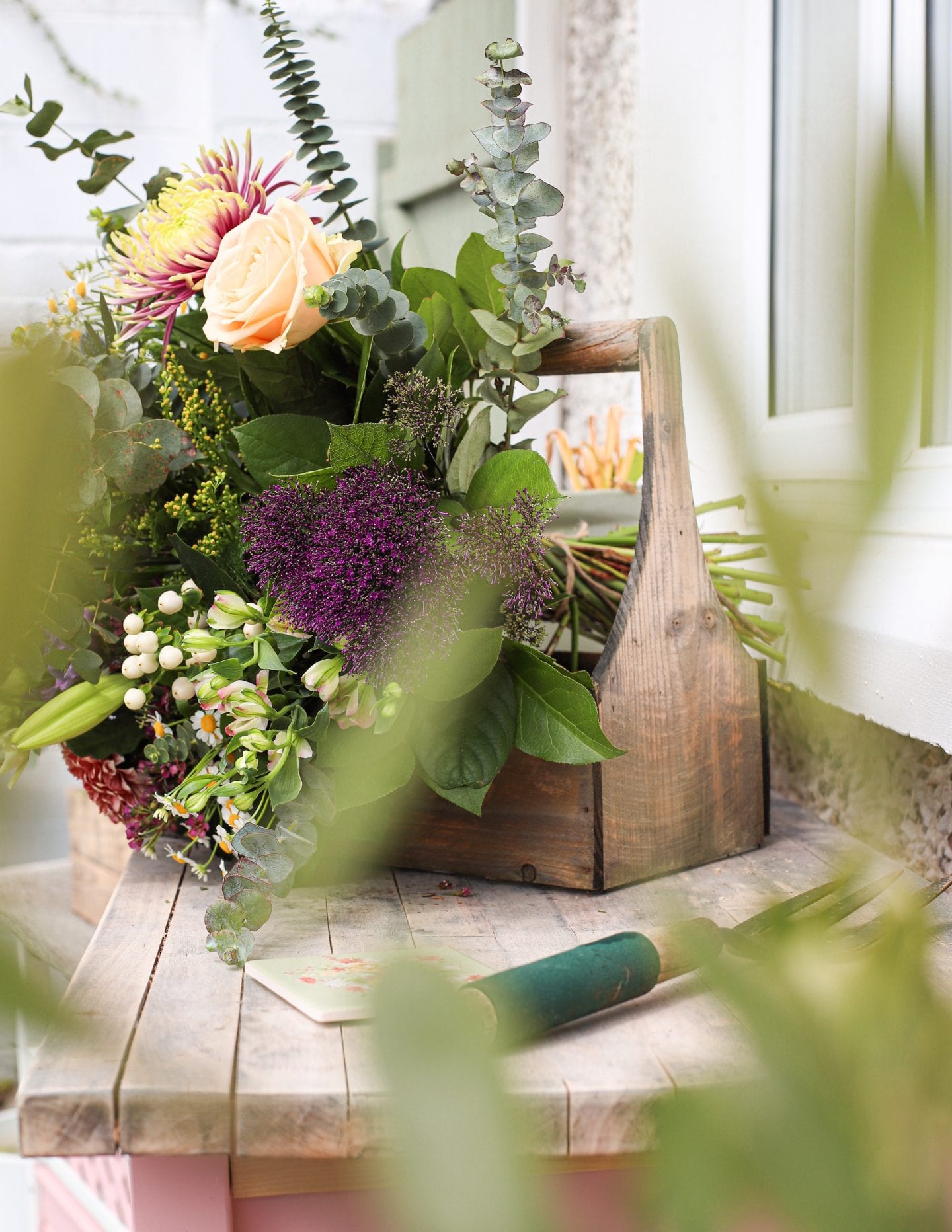 Cottage garden floral display. 