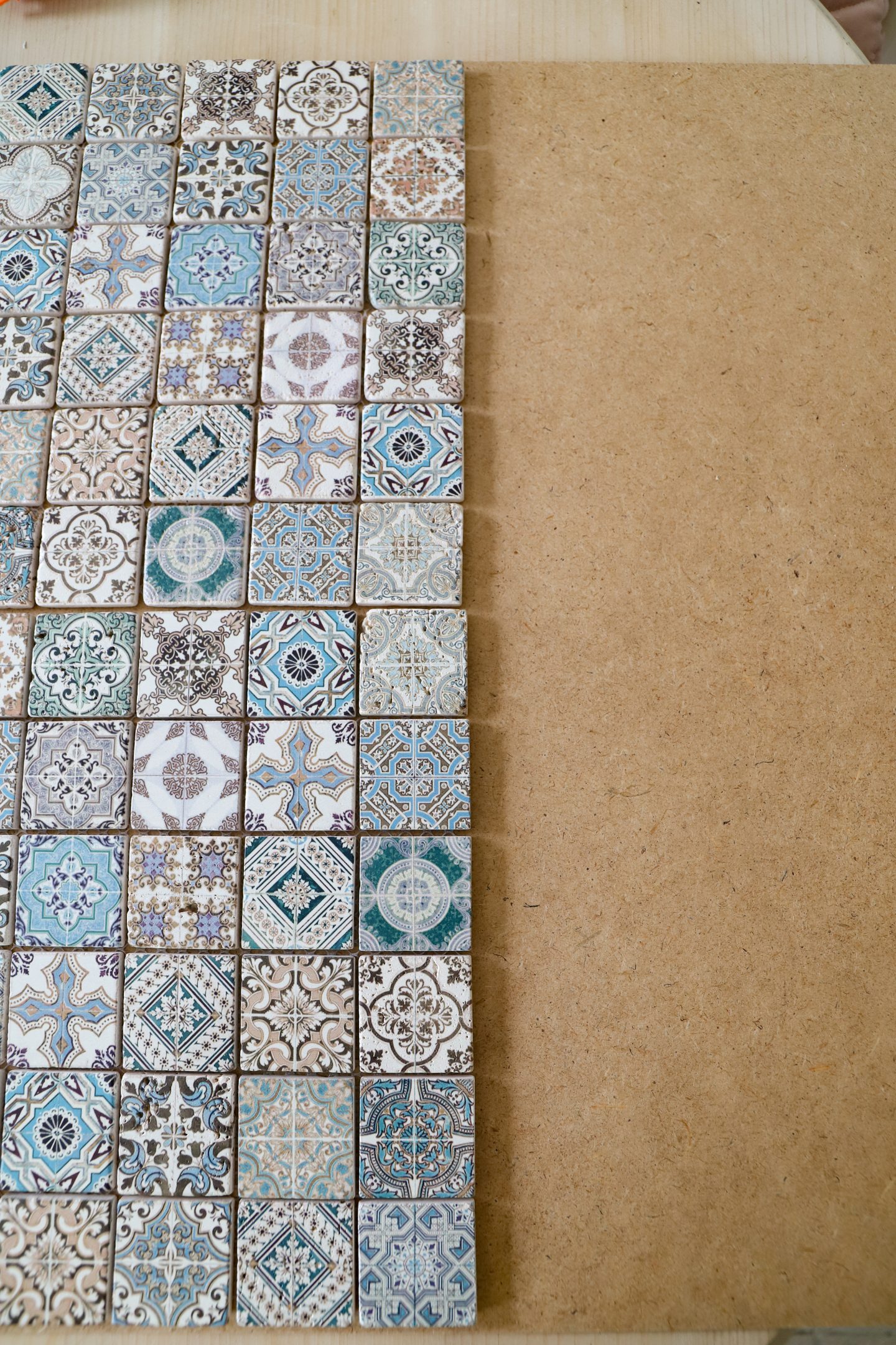 Ikea tiled table DIY.