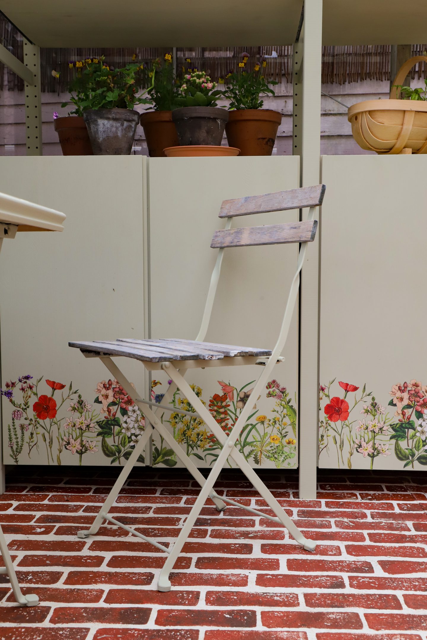 painted ikea bistro set. Ikea tarno hack.