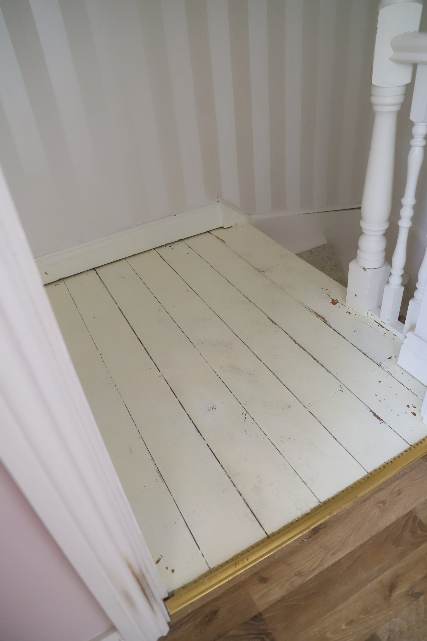Painted stairs.