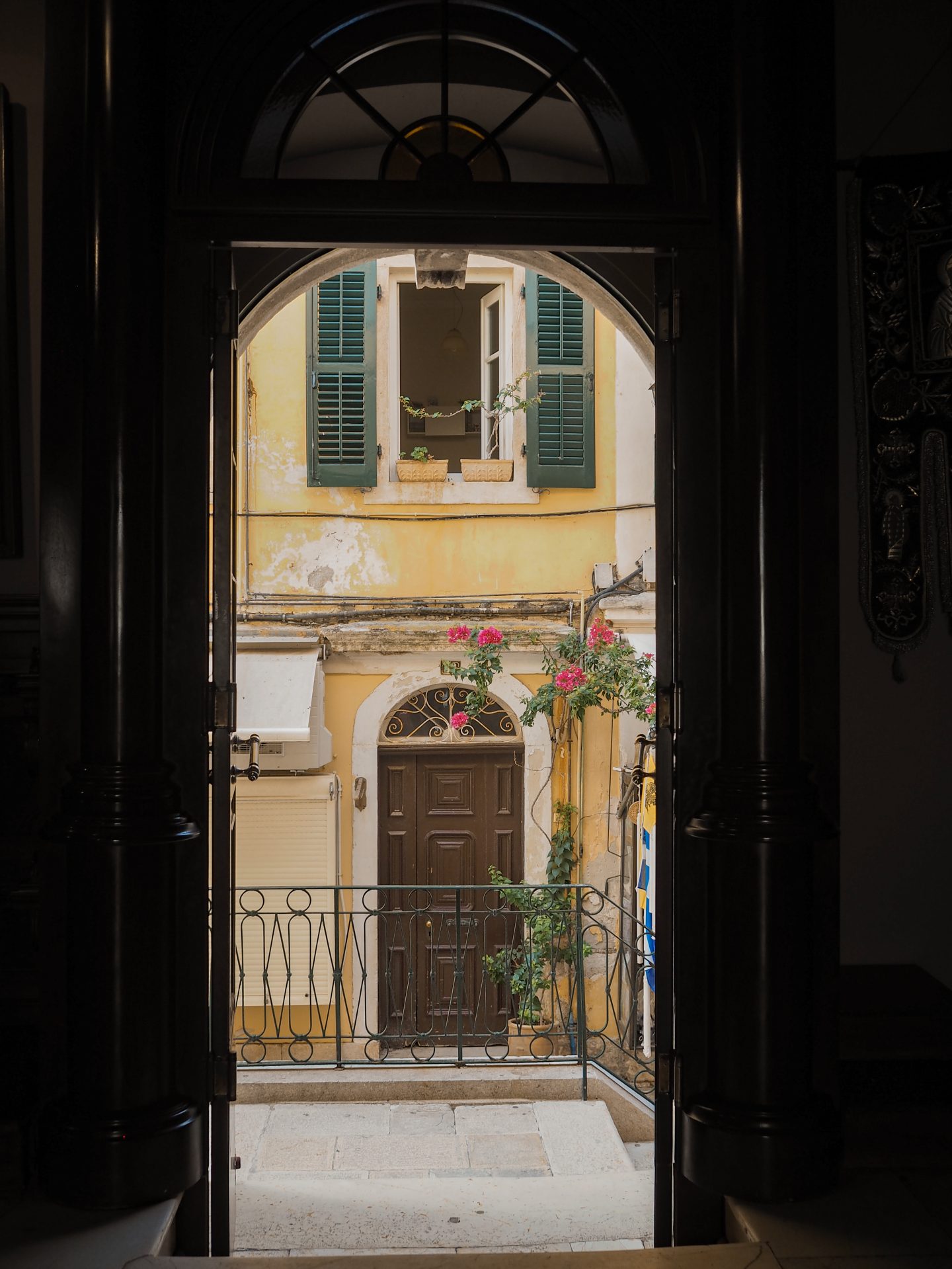 Old town Corfu. Corfu cathedral.