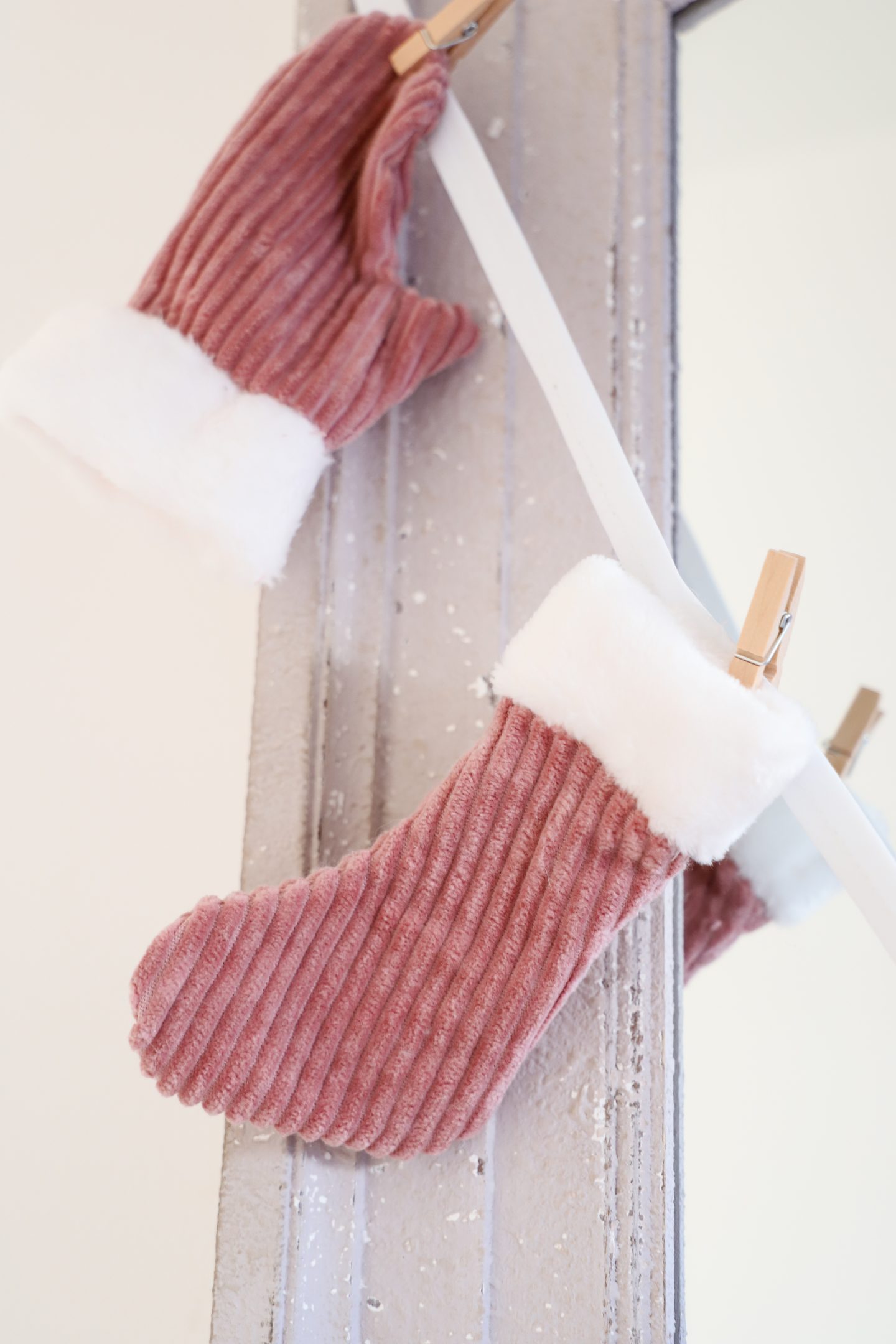 DIY mitten and sock garland. 