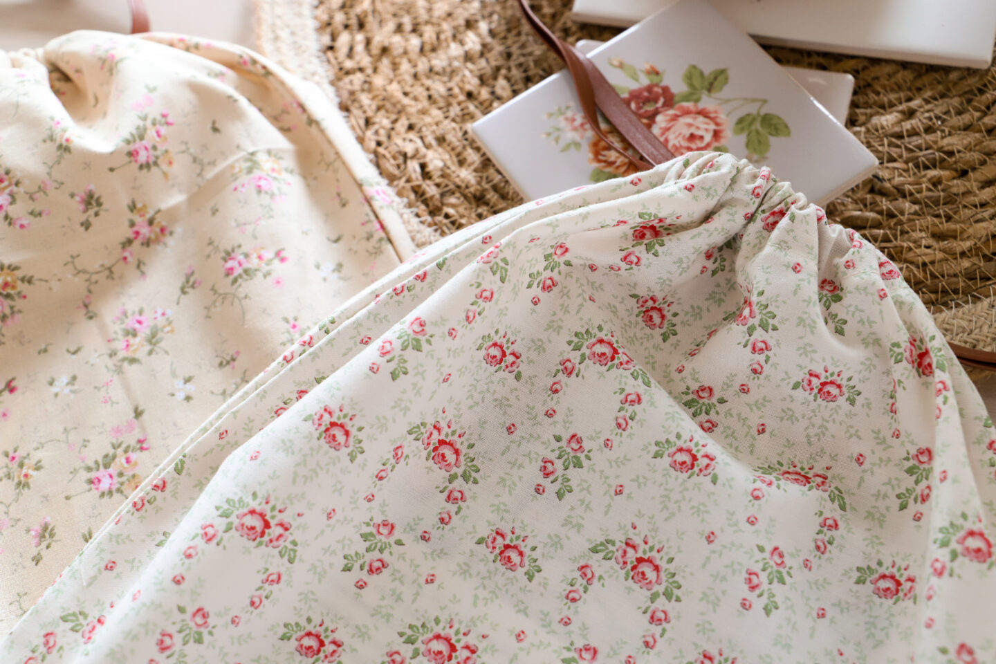 Easy sew drawstring bag.
